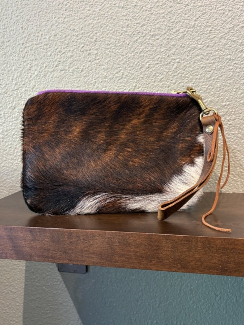 Rebyc. Cowhide Wristlet Clutch Bag